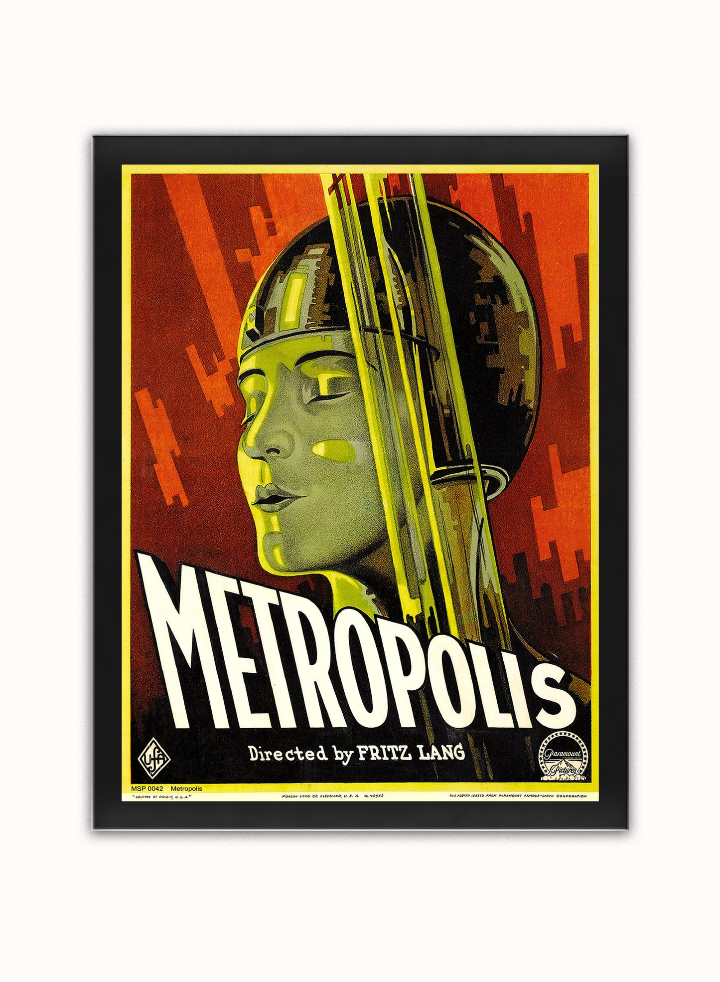 Metropolis Movie Poster Art Print Vintage Poster Wall Art Print 40x30cm Black Frame