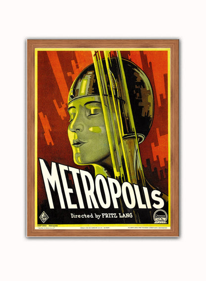 Metropolis Movie Poster Art Print Vintage Poster Wall Art Print 40x30cm Dark Wood