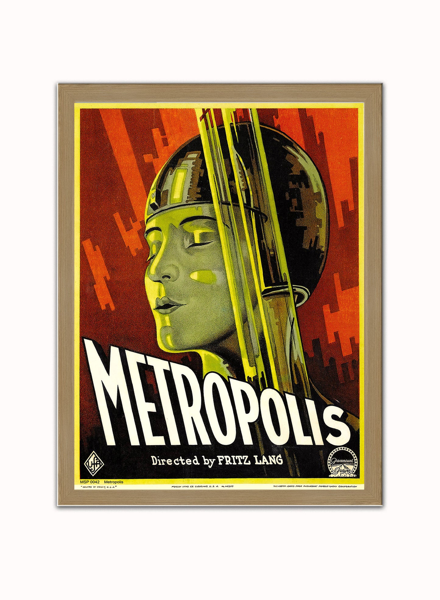 Metropolis Movie Poster Art Print Vintage Poster Wall Art Print 40x30cm Light Wood