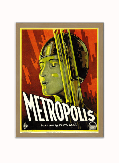Metropolis Movie Poster Art Print Vintage Poster Wall Art Print 40x30cm Light Wood