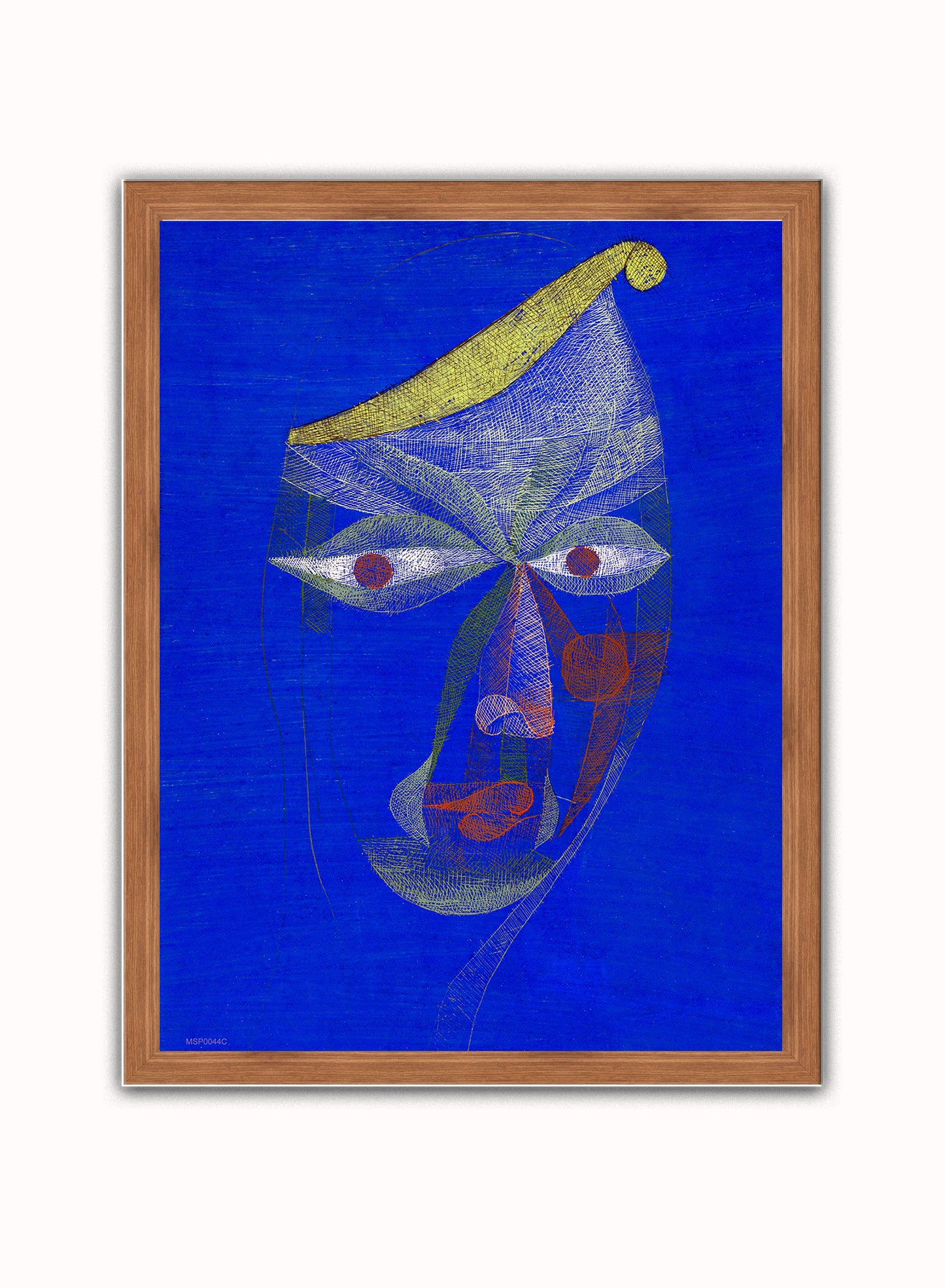 Paul Klee (Portrait of an Oriental) Art Print Vintage Art Wall Art Print 30x40cm Dark Wood