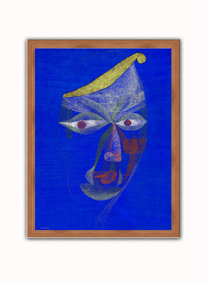 Paul Klee (Portrait of an Oriental) Art Print Vintage Art Wall Art Print 30x40cm Dark Wood