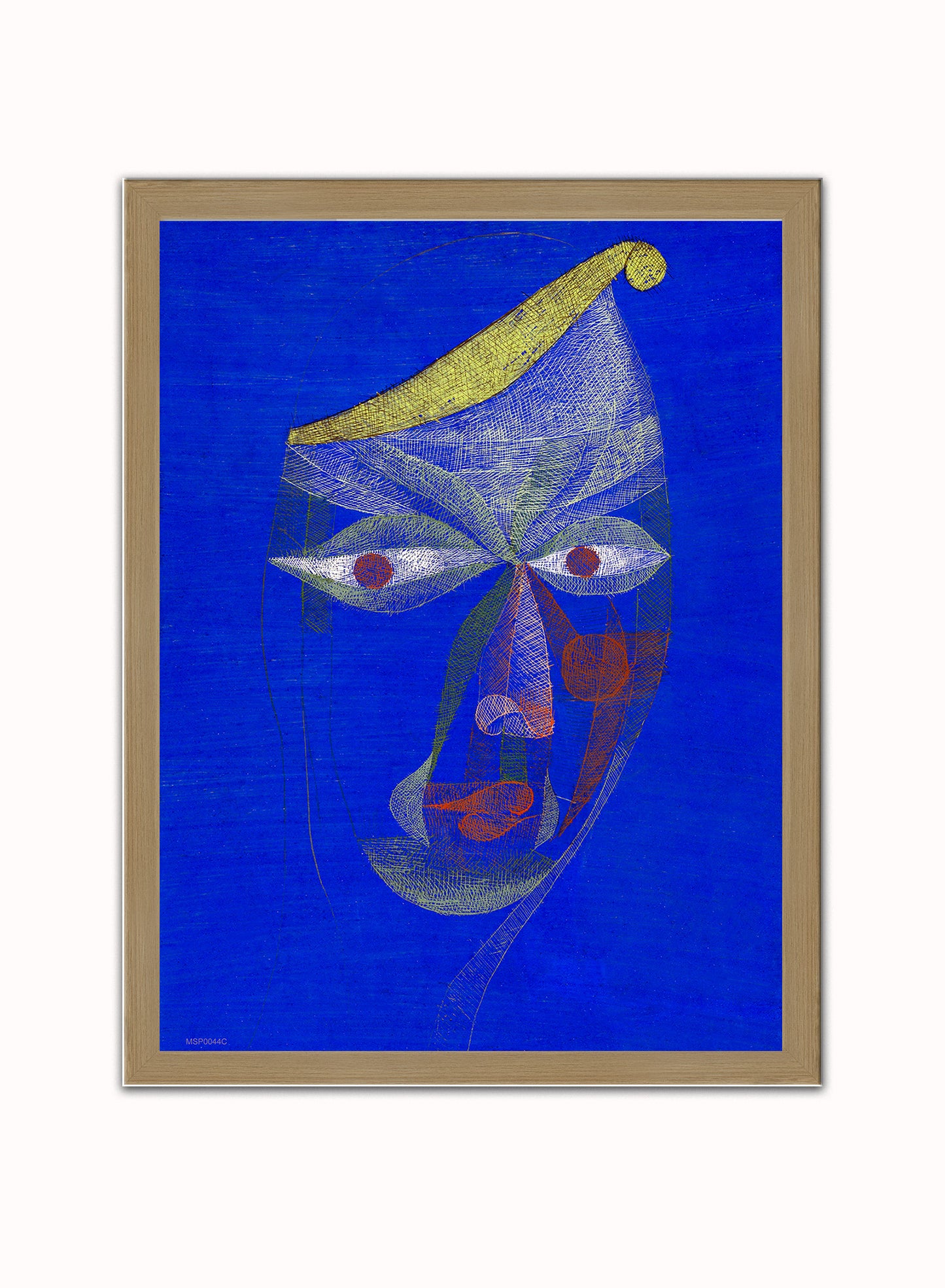 Paul Klee (Portrait of an Oriental) Art Print Vintage Art Wall Art Print 30x40cm Light Wood