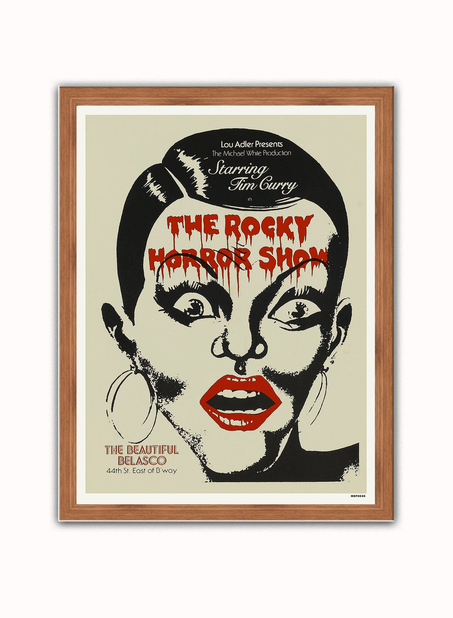 Rocky Horror Vintage Poster Wall Art Print 30x40cm Dark Wood