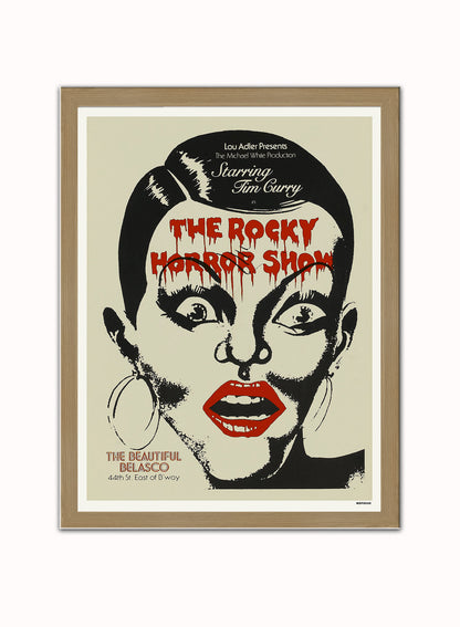 Rocky Horror Vintage Poster Wall Art Print 30x40cm Light Wood