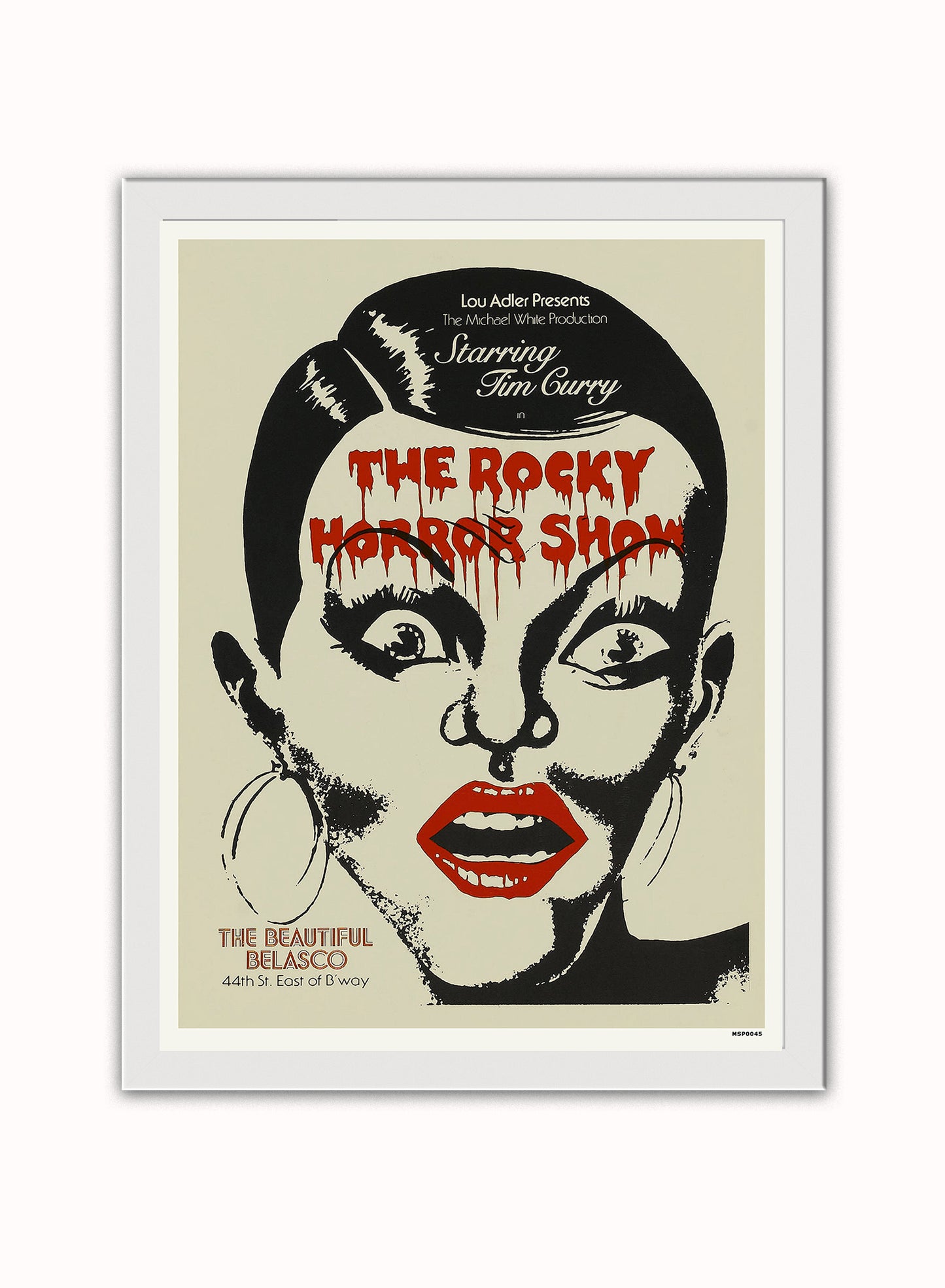 Rocky Horror Vintage Poster Wall Art Print 30x40cm White Frame