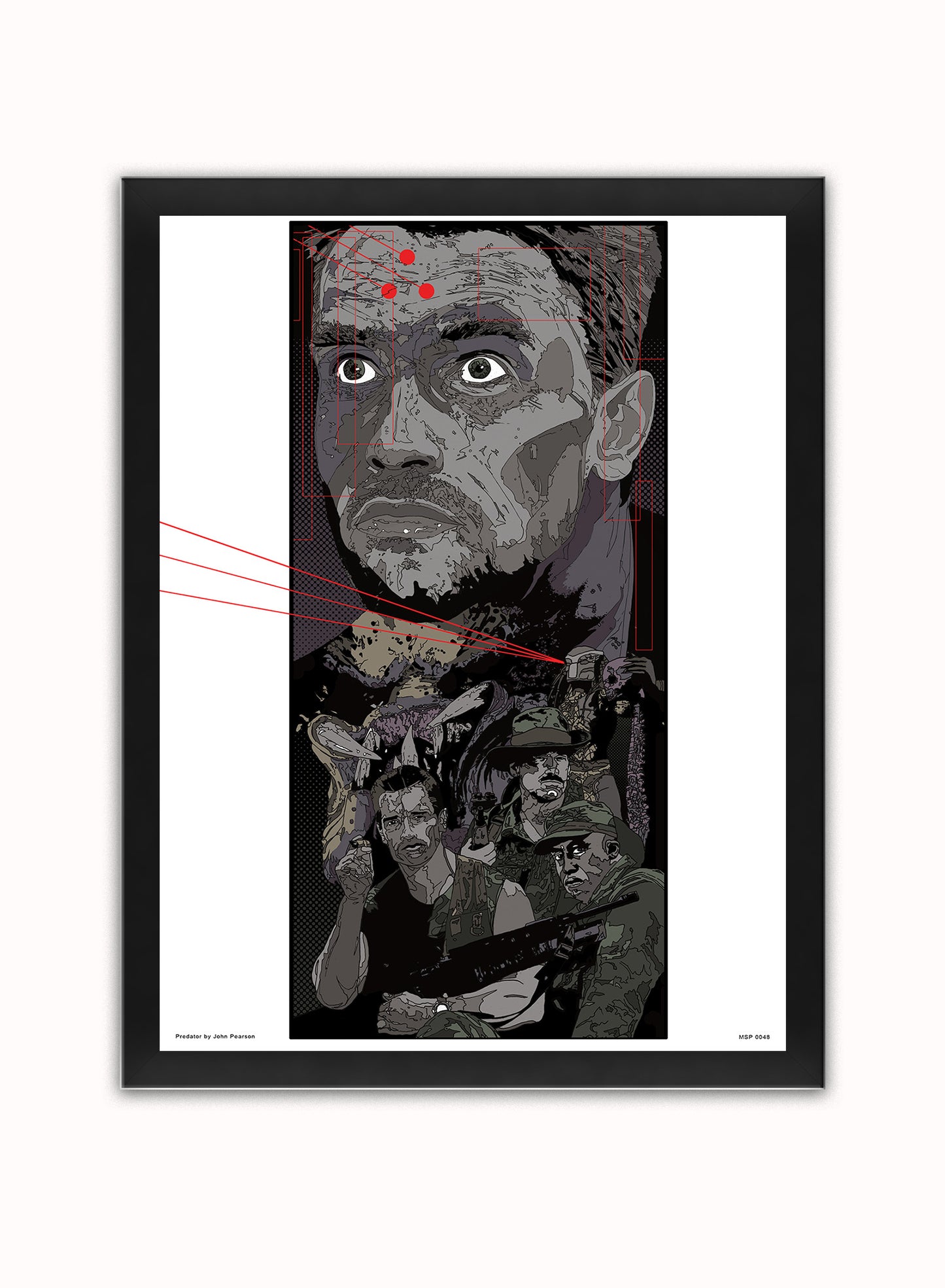 Predator Poster Poster Art Print Vintage Poster Wall Art Print 30x40cm Black Frame