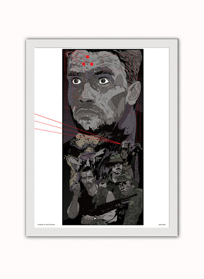 Predator Poster Poster Art Print Vintage Poster Wall Art Print 30x40cm White Frame