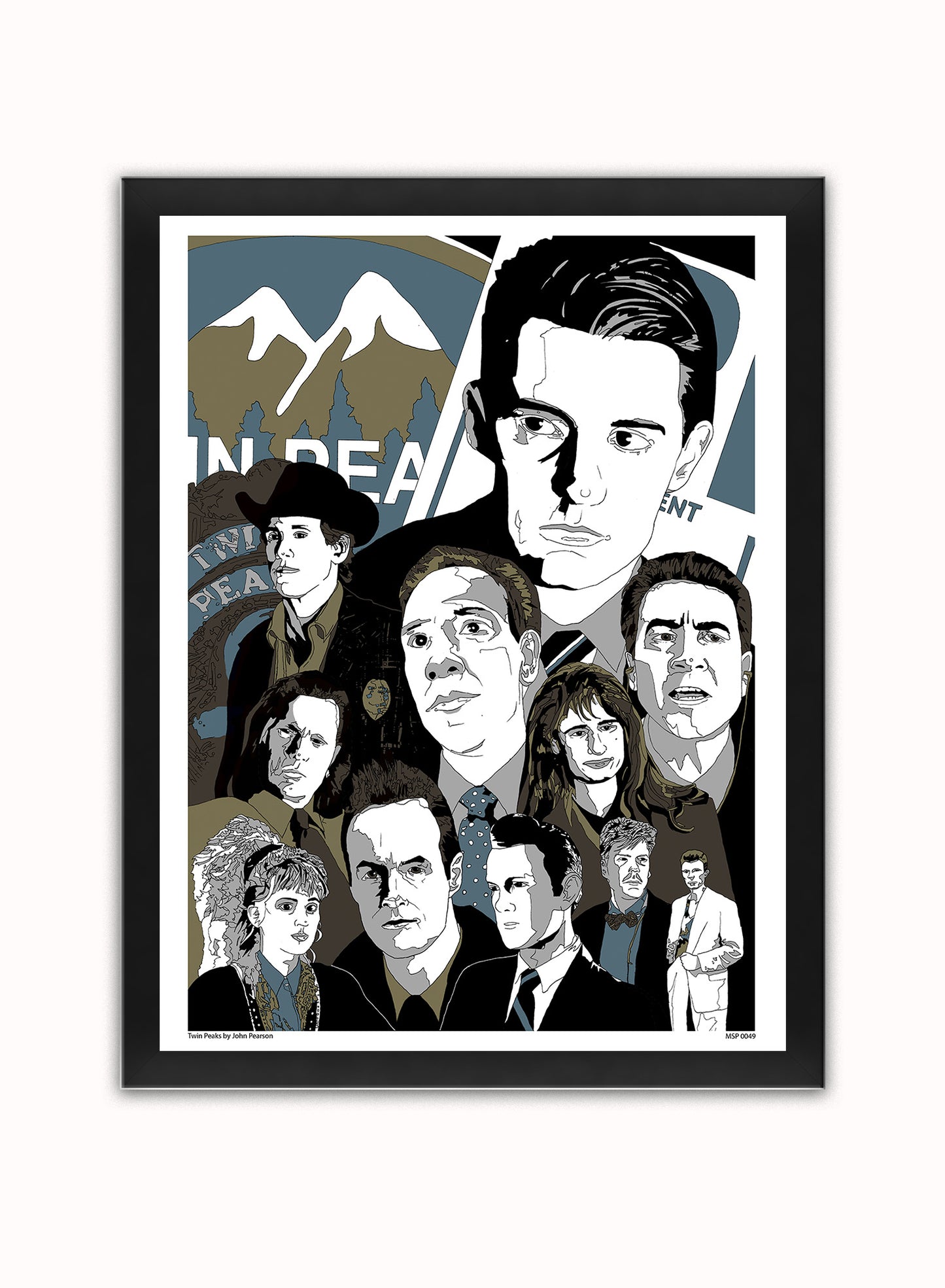 Twin Peaks Poster Art Print Vintage Poster Wall Art Print 30x40cm Black Frame