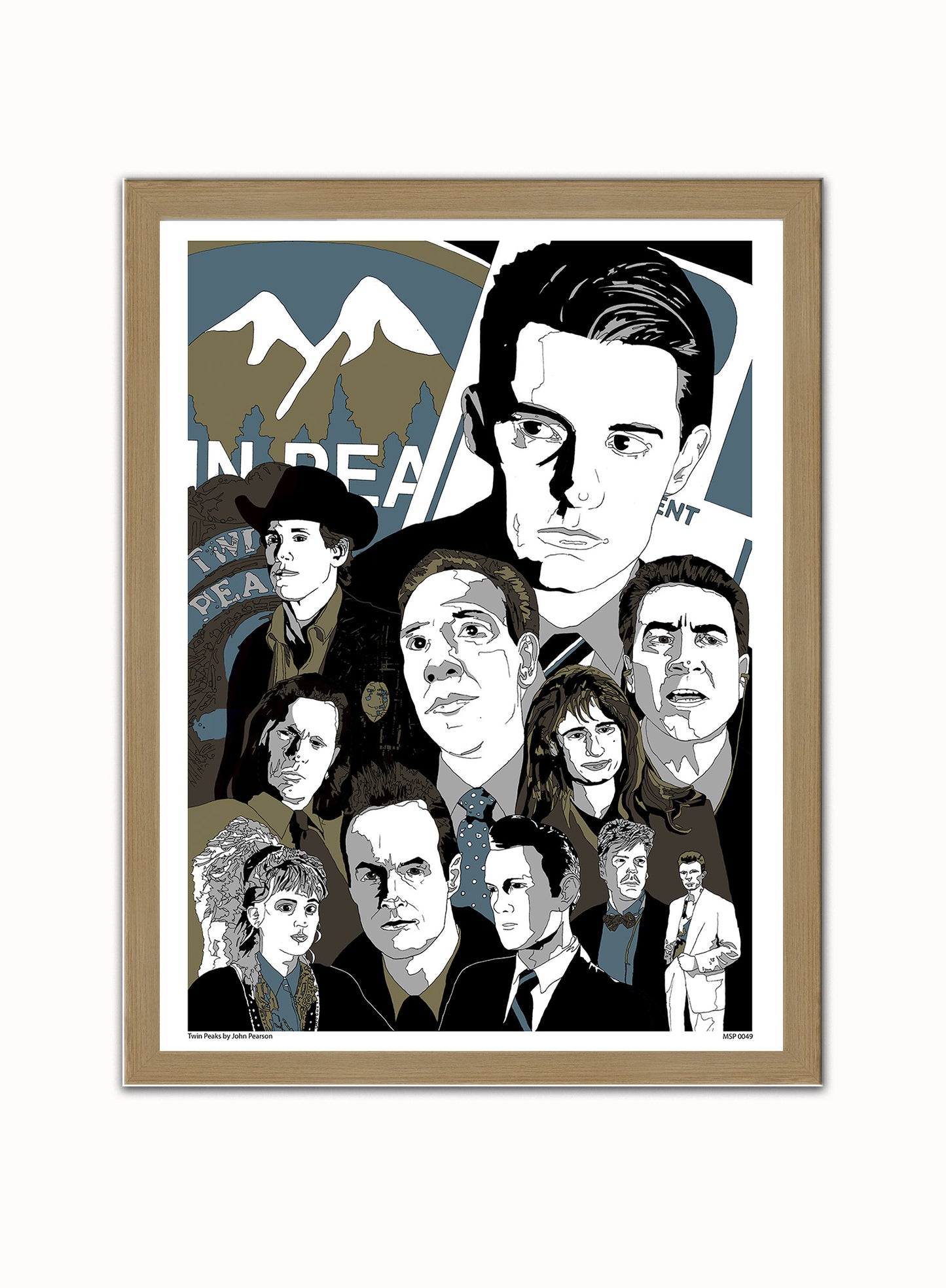 Twin Peaks Poster Art Print Vintage Poster Wall Art Print 30x40cm Light Wood
