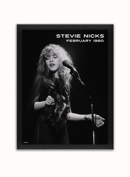 Stevie Nicks 1980 Poster Art Print 30x40m Vintage Poster Wall Art Print Black Frame
