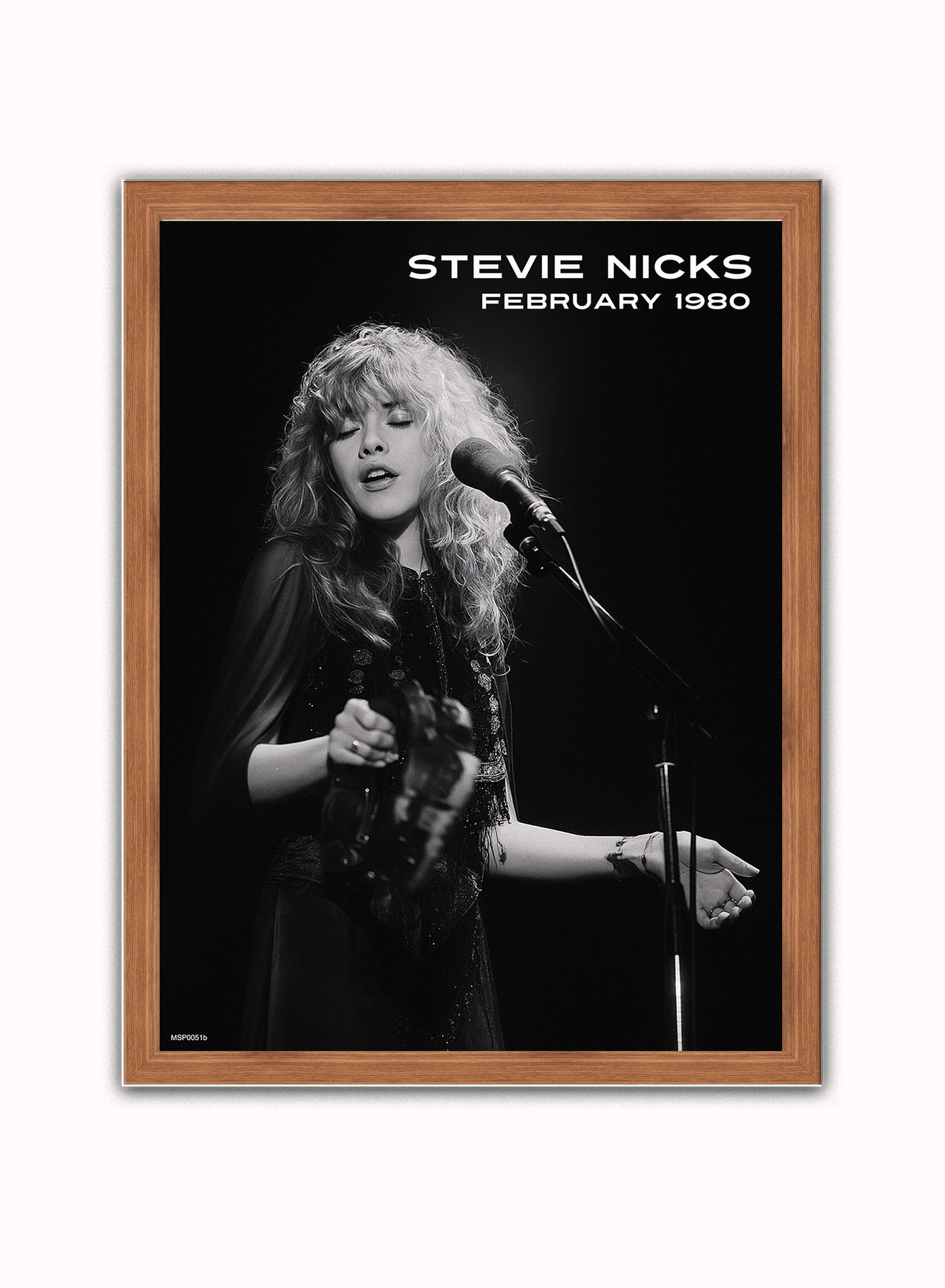Stevie Nicks 1980 Poster Art Print 30x40m Vintage Poster Wall Art Print Dark Wood