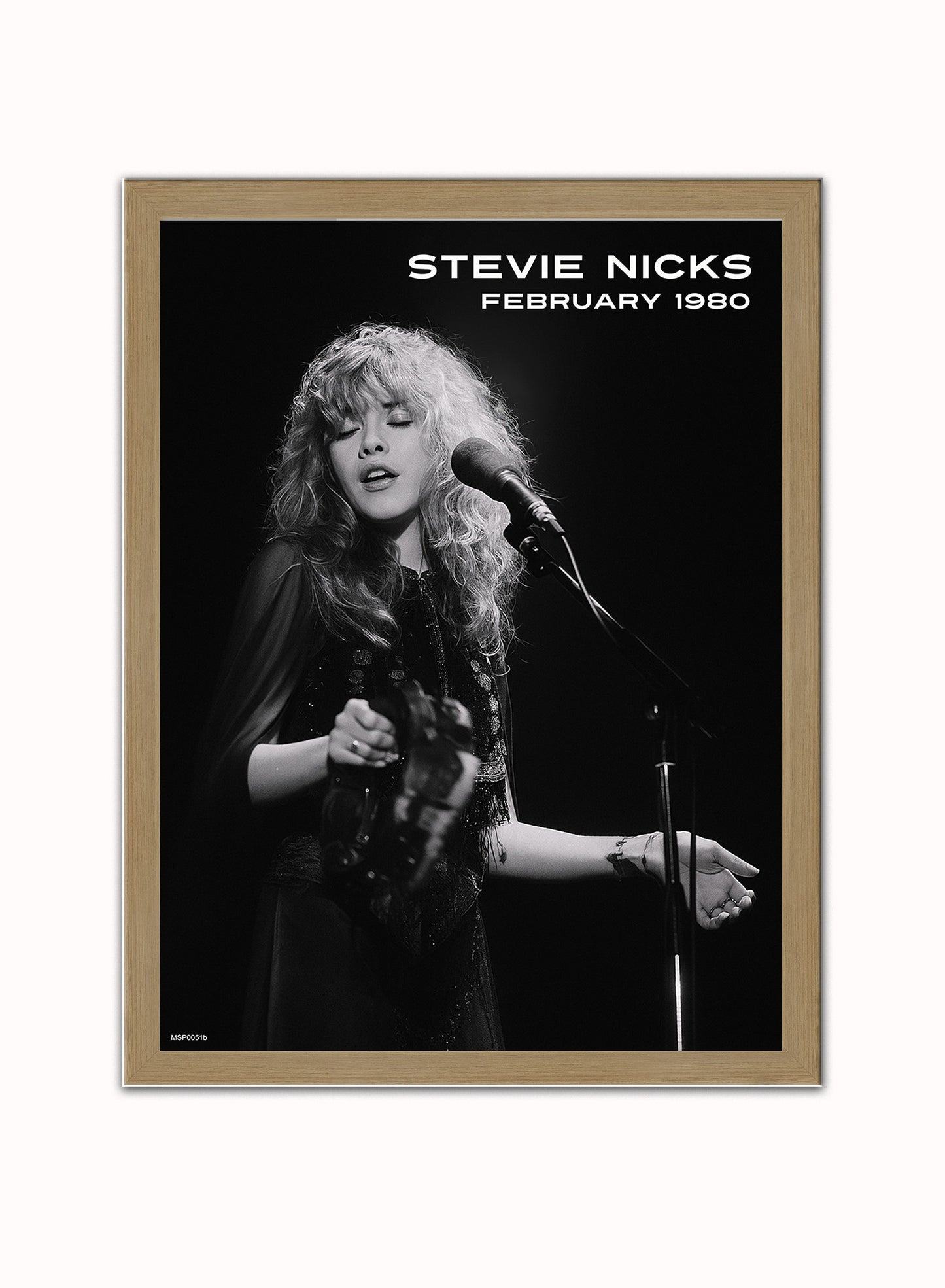 Stevie Nicks 1980 Poster Art Print 30x40m Vintage Poster Wall Art Print Light Wood