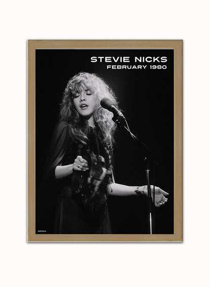 Stevie Nicks 1980 Poster Art Print 30x40m Vintage Poster Wall Art Print Light Wood