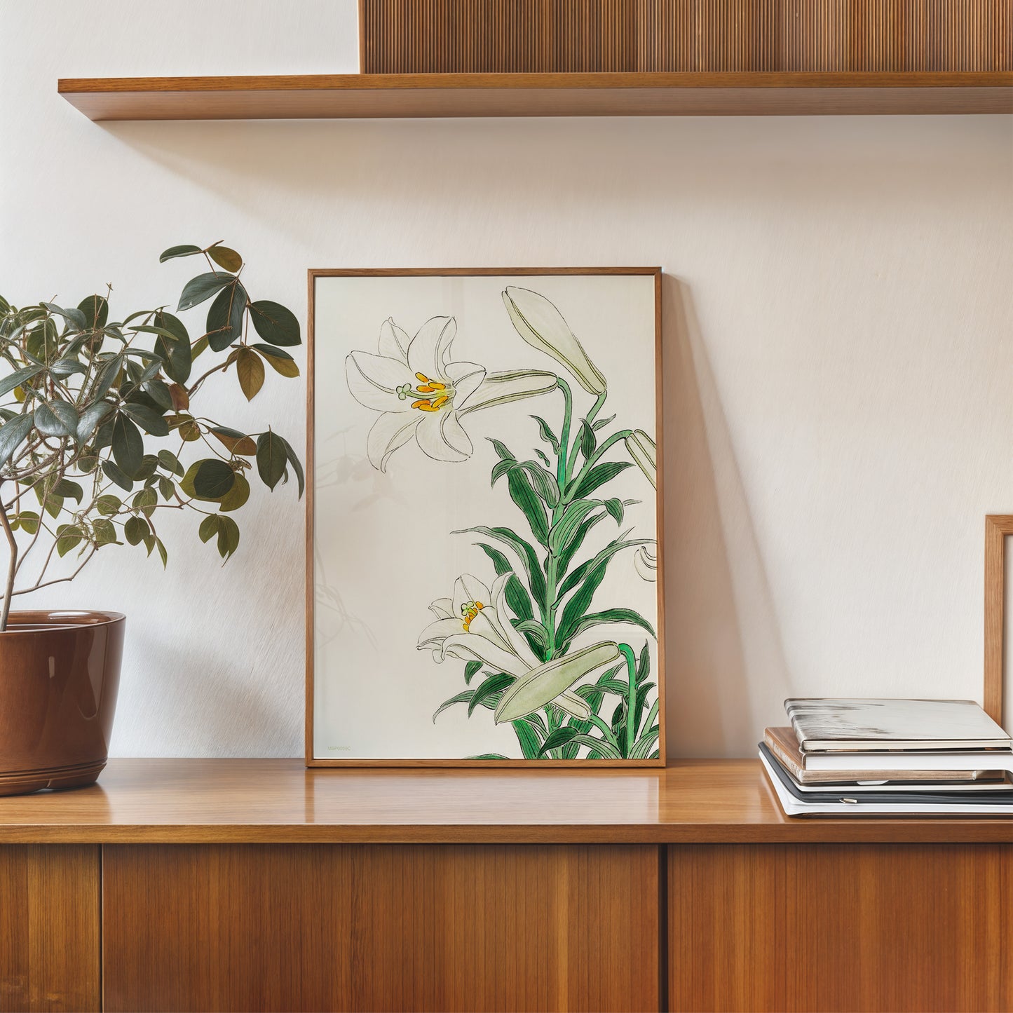 White Lily by Ohara Koson 1900 - 1945 Japenese Poster Art Print 30x40cm