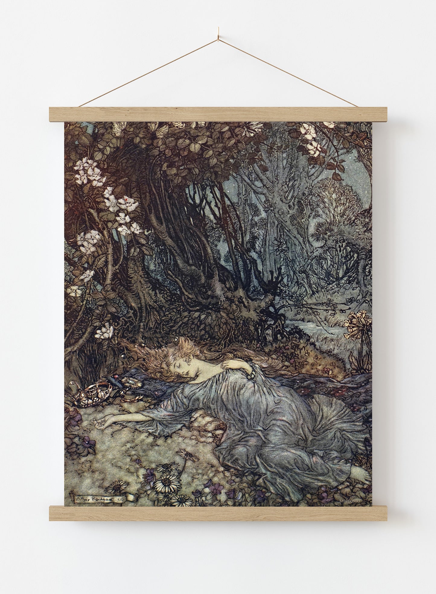 Titania, the Queen of the Fairies Mid Summer Nights Dream Arthur Rackham Art Print Vintage Art Wall Art Print 30x40cm Hanger