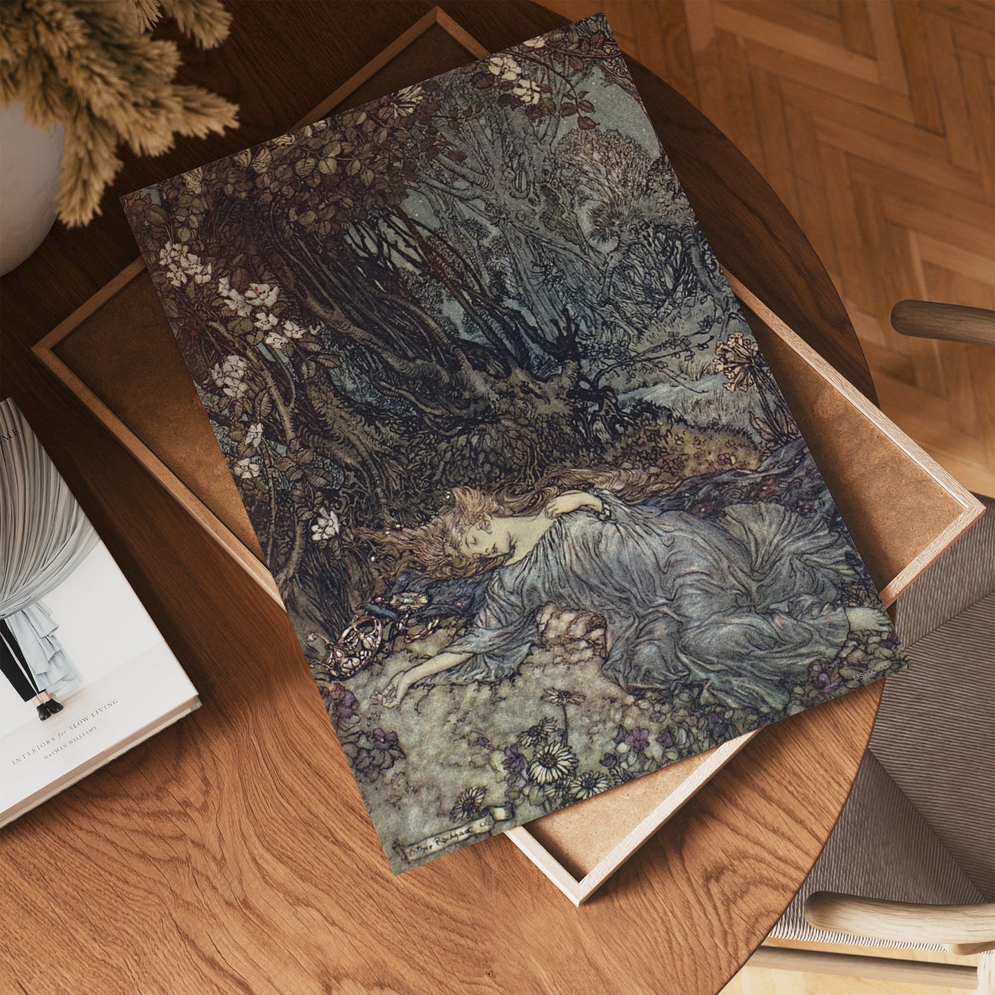 Titania, the Queen of the Fairies Mid Summer Nights Dream Arthur Rackham Art Print 30x40cm