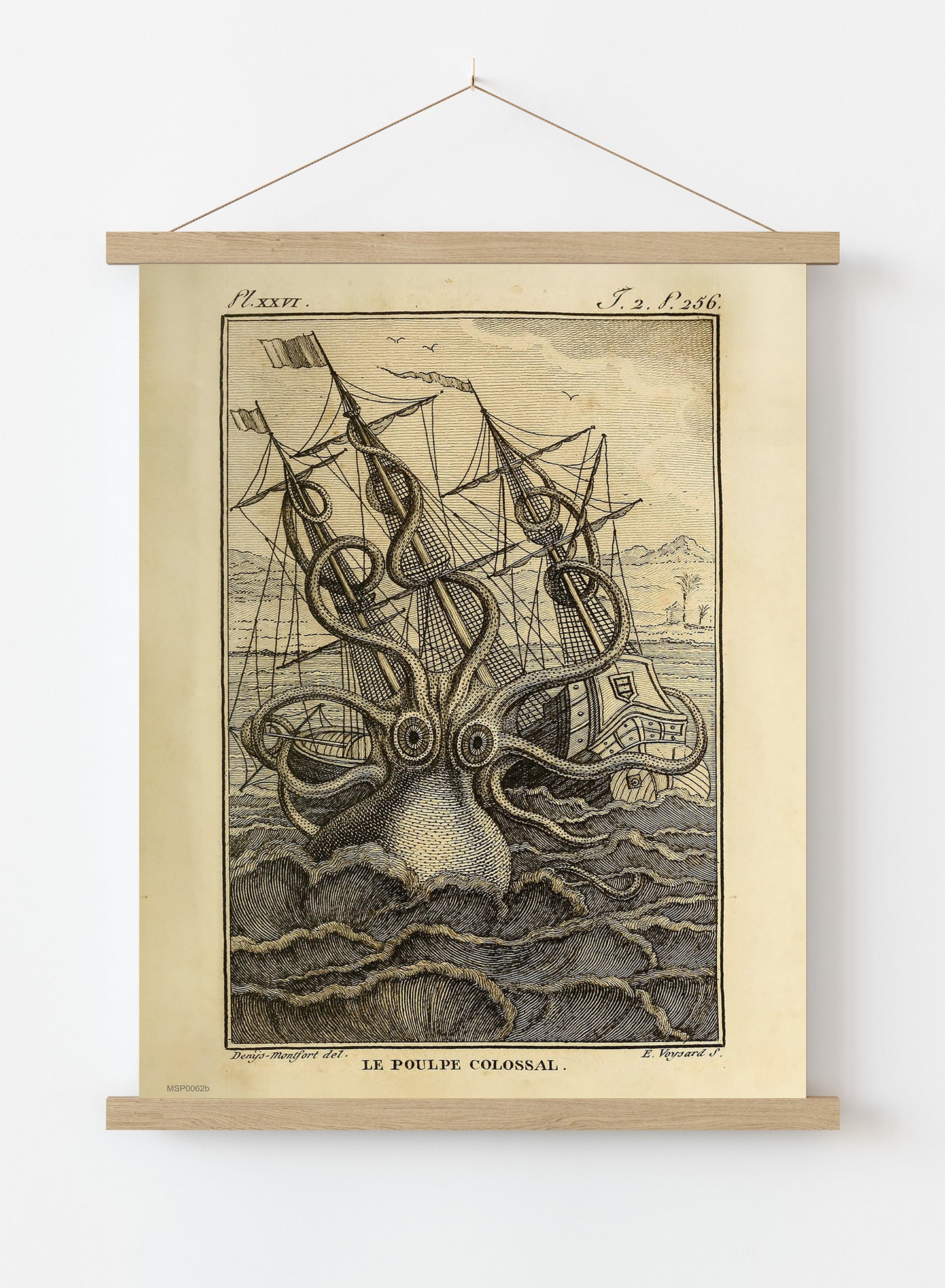 Kraken Cthulhu sea monster Vintage Art Print Vintage Art Wall Art Print 30x40cm Hanger