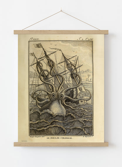 Kraken Cthulhu sea monster Vintage Art Print Vintage Art Wall Art Print 30x40cm Hanger
