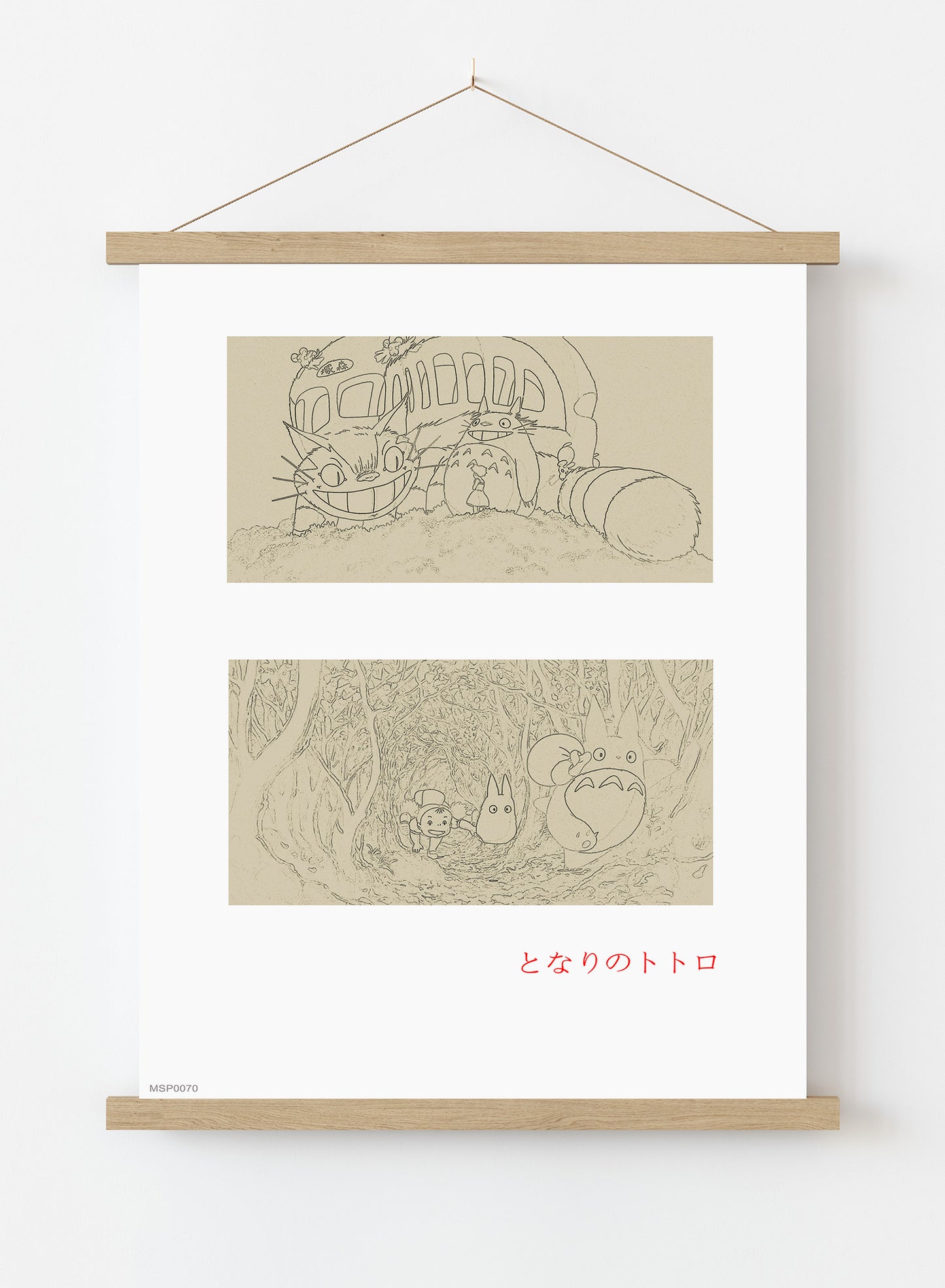 My Neighbour Totoro Studio Ghibli Sketch Art Print Vintage Art Wall Art Print 30x40cm Hanger