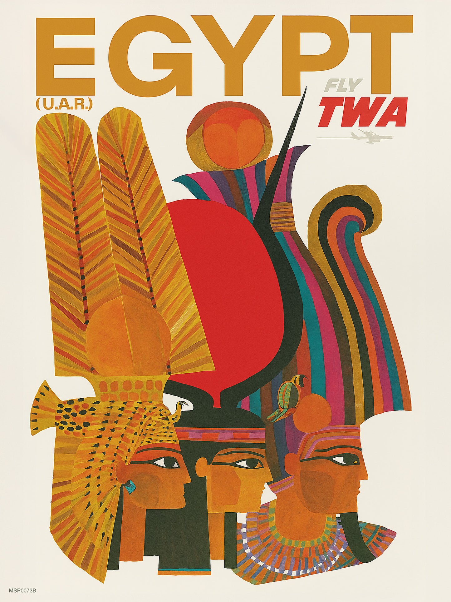 Egypt,Vinatge Travel Poster by David Klein 30x40cm Art Print