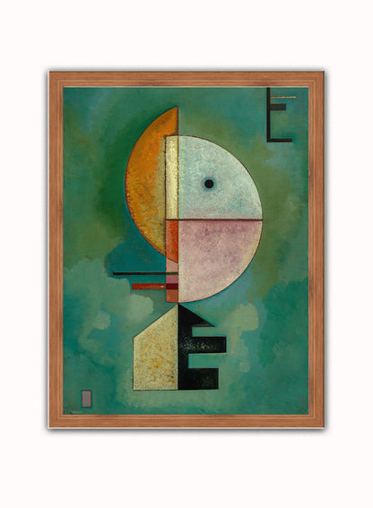 Upward Kandinsky Vintage Poster Wall Art Print 30x40cm Dark Wood