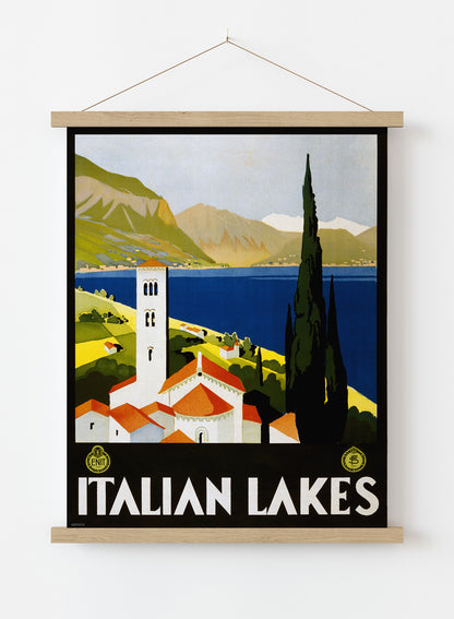 Italian Lakes Vintage Poster Wall Art Print 30x40cm Hanger