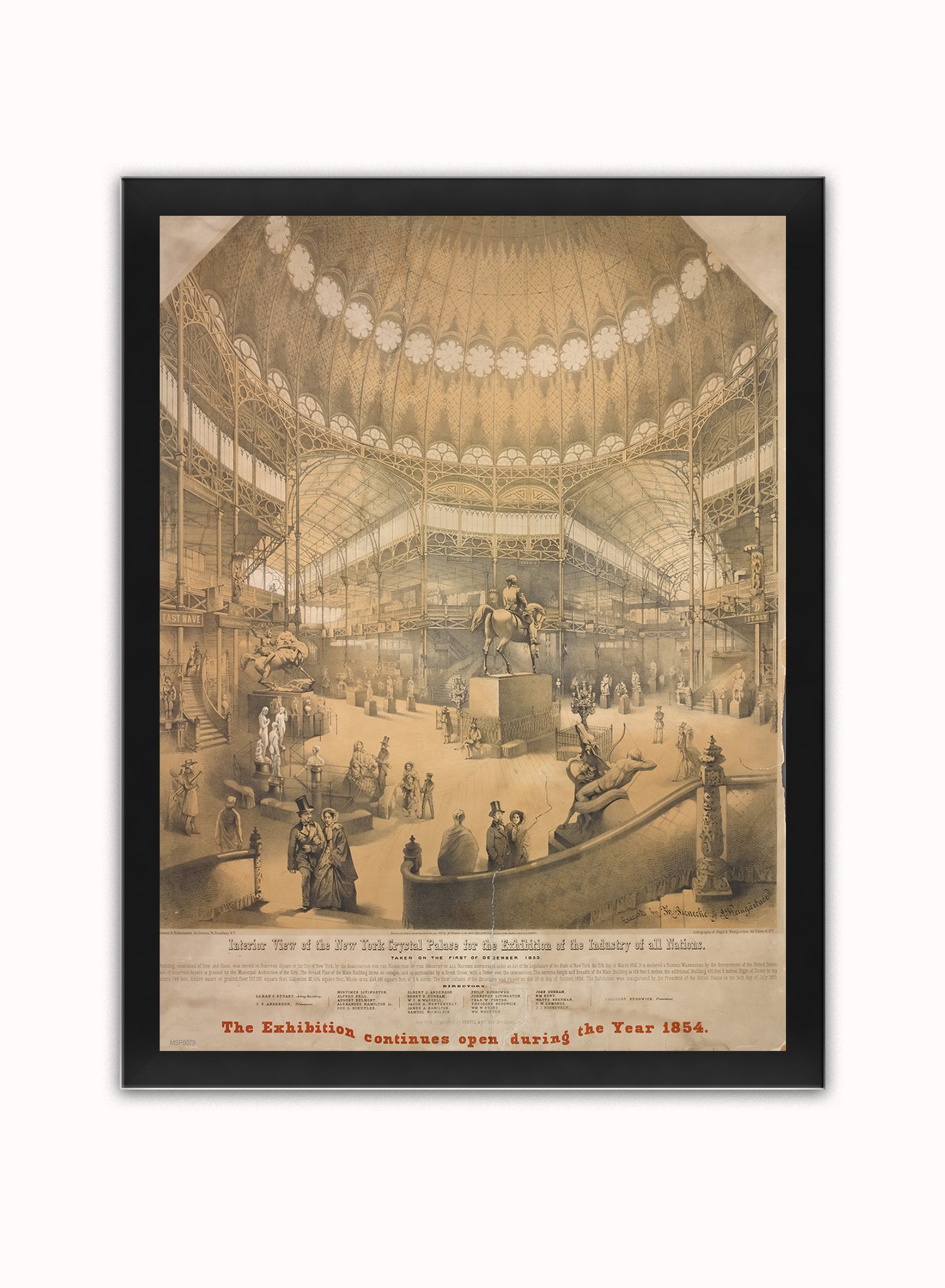 New York Palace Vintage Poster Wall Art Print 30x40cm Black Frame