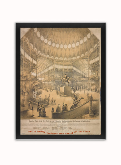 New York Palace Vintage Poster Wall Art Print 30x40cm Black Frame