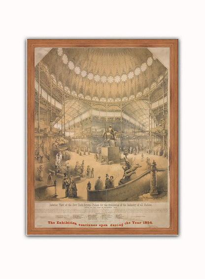 New York Palace Vintage Poster Wall Art Print 30x40cm Dark Wood