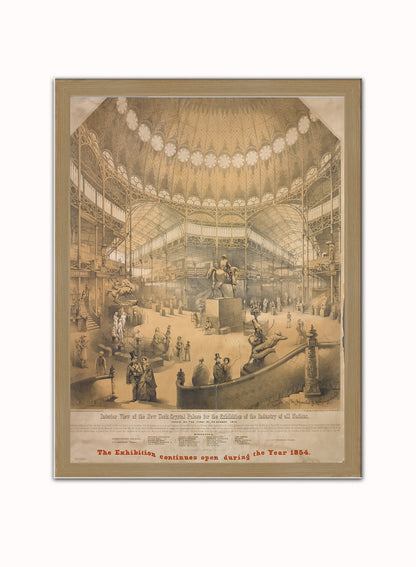 New York Palace Vintage Poster Wall Art Print 30x40cm Light Wood