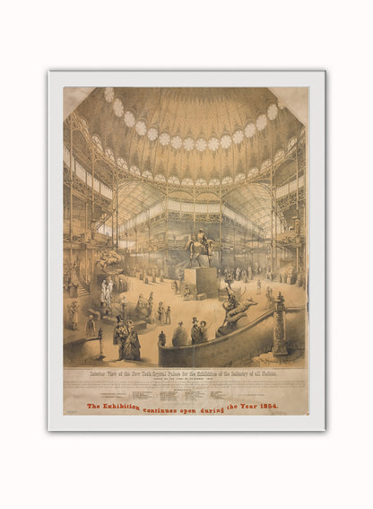 New York Palace Vintage Poster Wall Art Print 30x40cm White Frame
