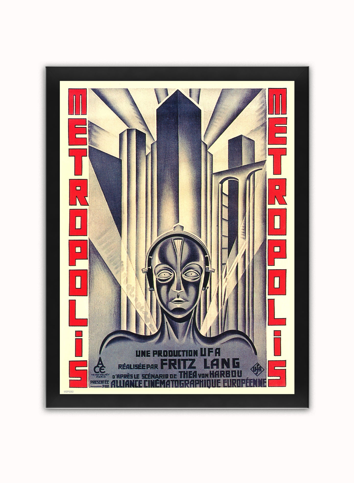 Metropolis Vintage Poster Wall Art Print 30x40cm Black Frame