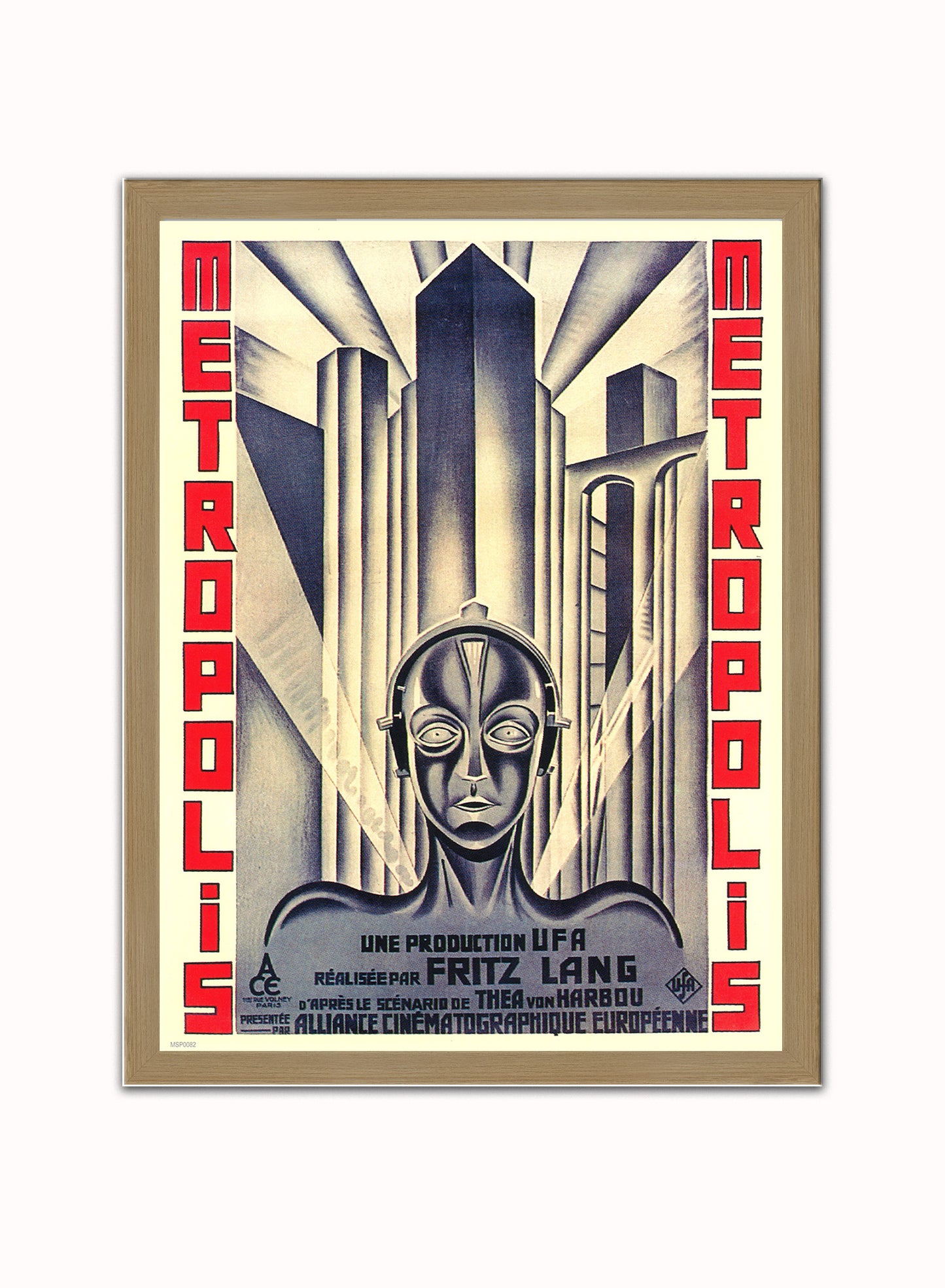 Metropolis Vintage Poster Wall Art Print 30x40cm Light Wood
