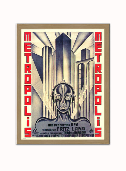Metropolis Vintage Poster Wall Art Print 30x40cm Light Wood