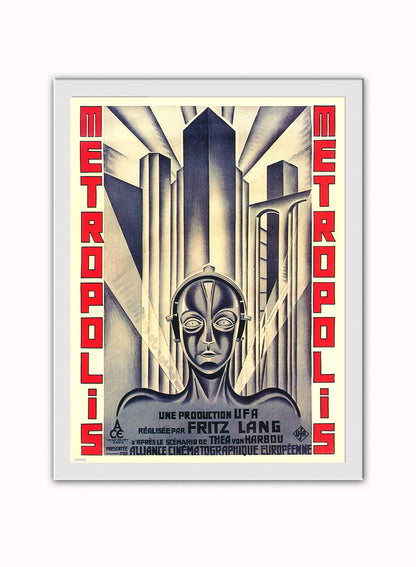 Metropolis Vintage Poster Wall Art Print 30x40cm White Frame
