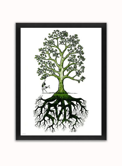 The Root of All Evil Vintage Poster Wall Art Print 30x40cm Black Frame