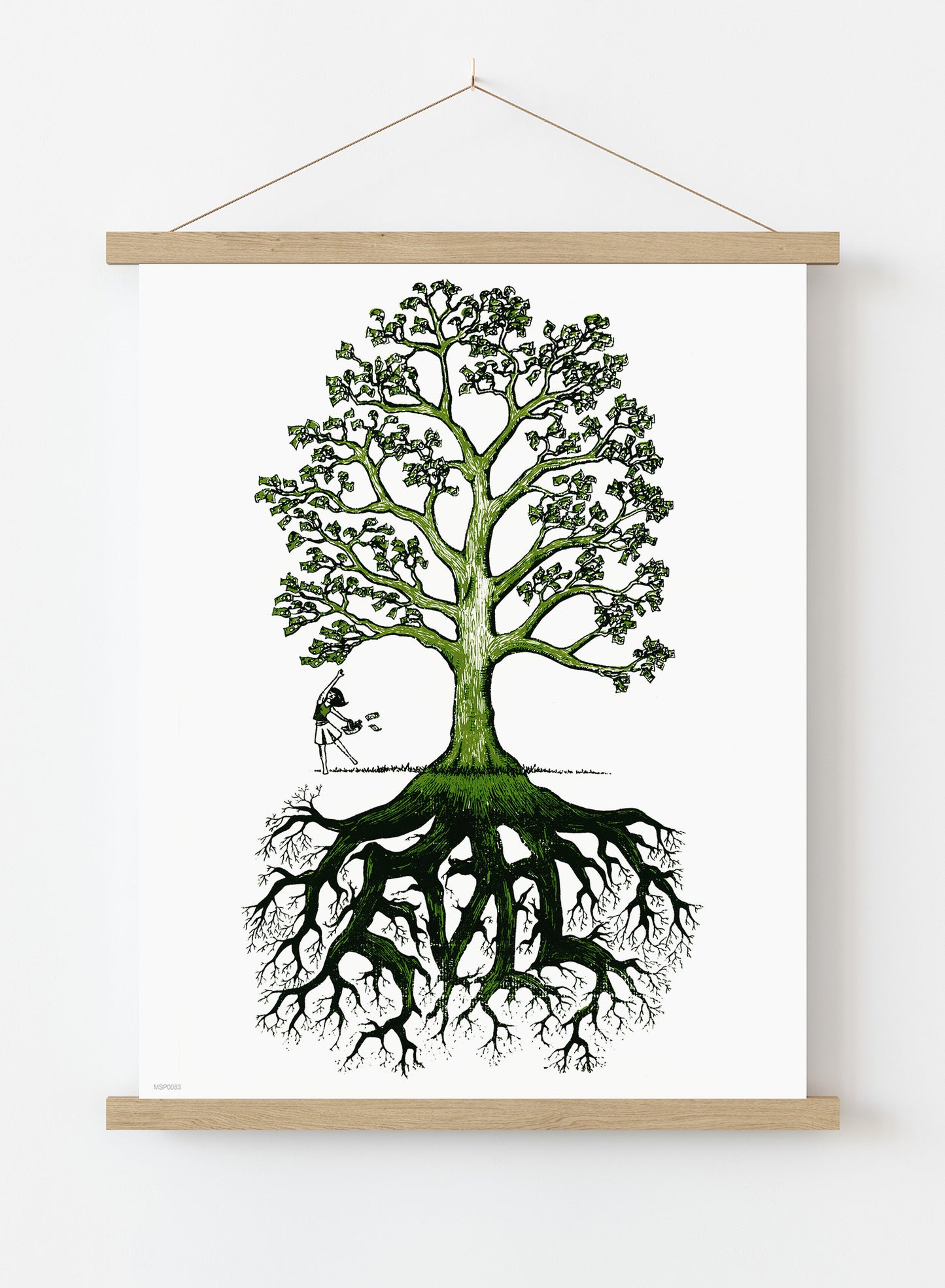 The Root of All Evil Vintage Poster Wall Art Print 30x40cm Hanger