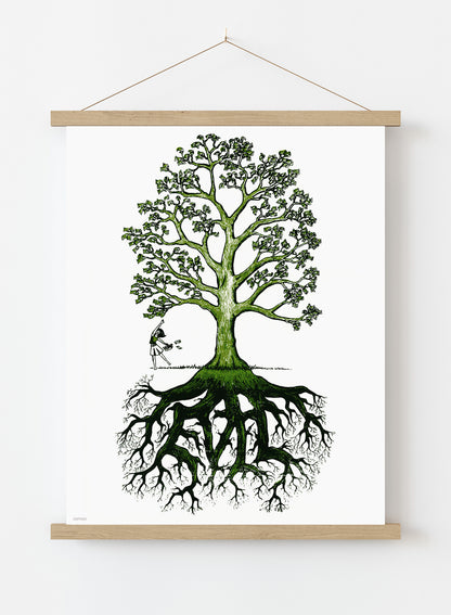 The Root of All Evil Vintage Poster Wall Art Print 30x40cm Hanger