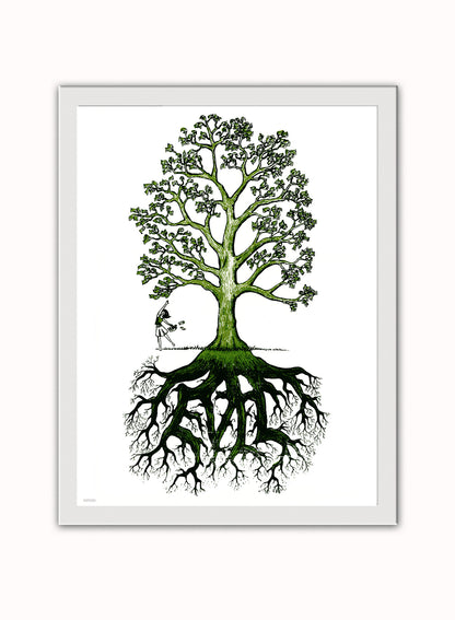 The Root of All Evil Vintage Poster Wall Art Print 30x40cm White Frame