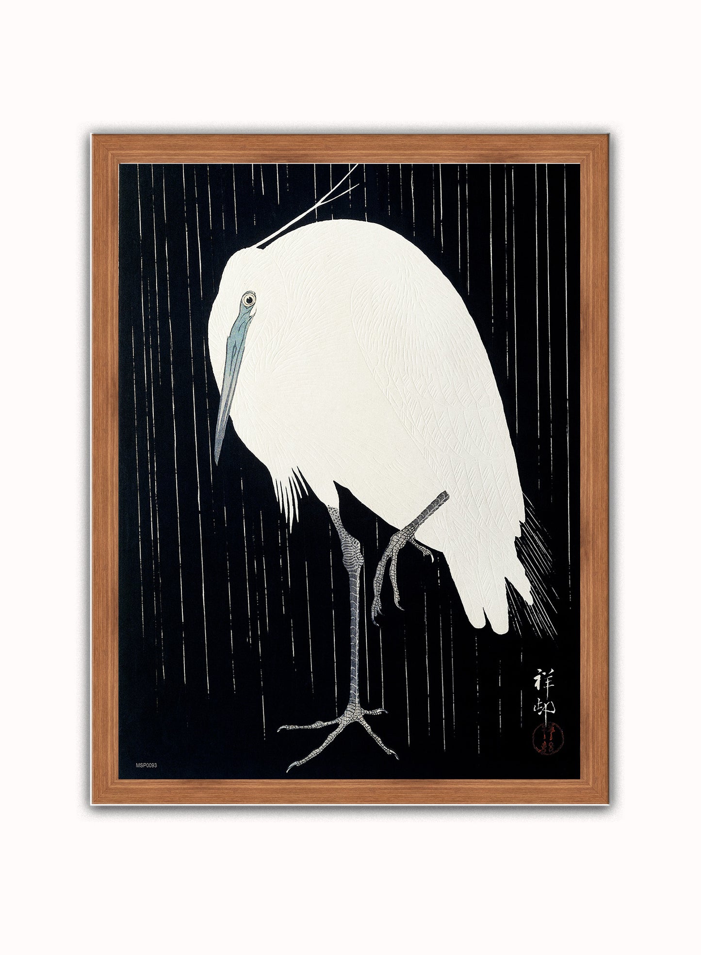 Japanese Art Print Print – Ohara Koson Japanese Wall Art 30x40cm Dark Wood