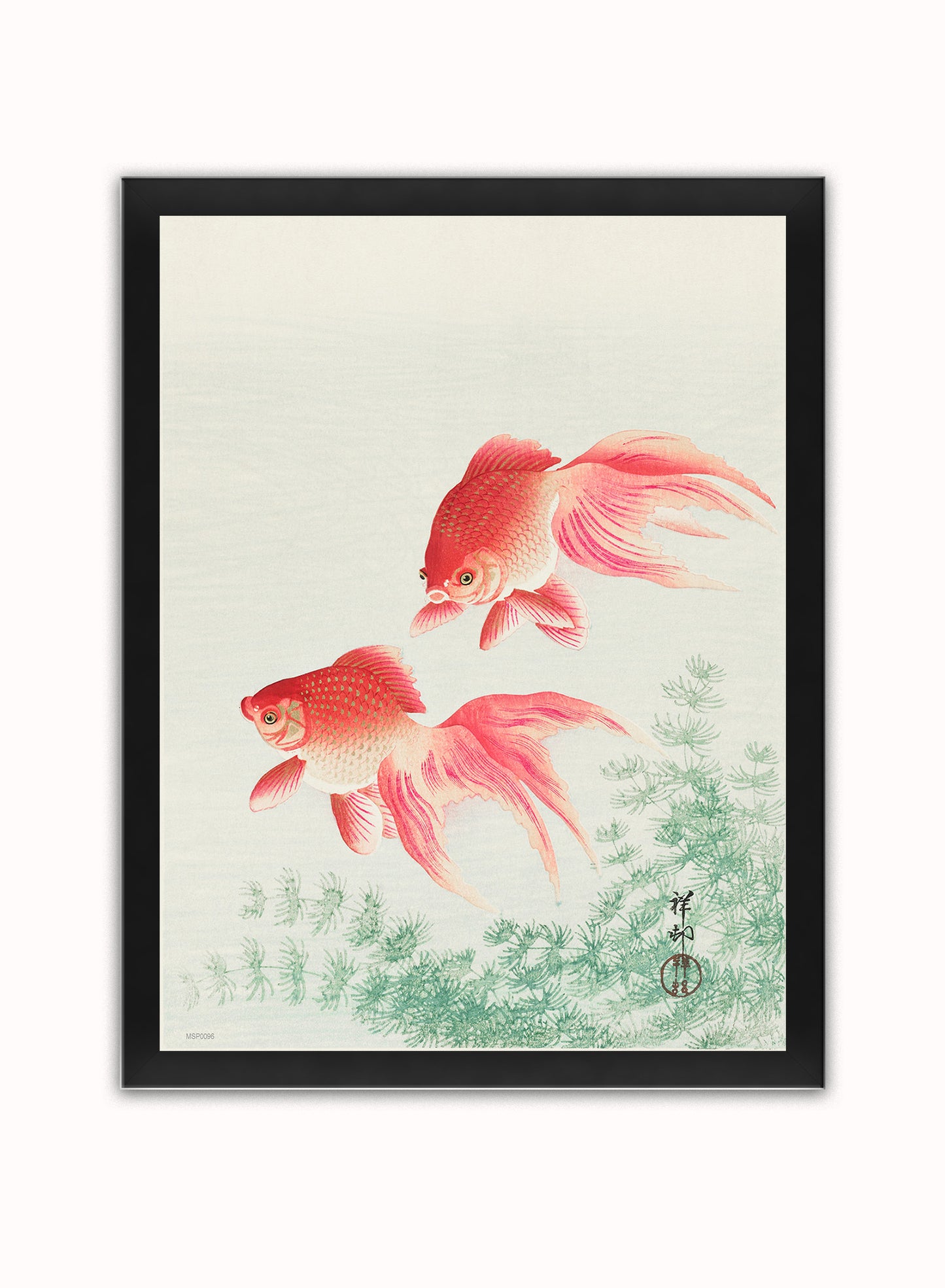 Japanese Art Print Print – Ohara Koson ( Japanese Wall Art 30x40cm Black Frame