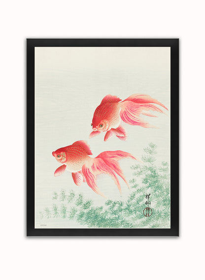 Japanese Art Print Print – Ohara Koson ( Japanese Wall Art 30x40cm Black Frame