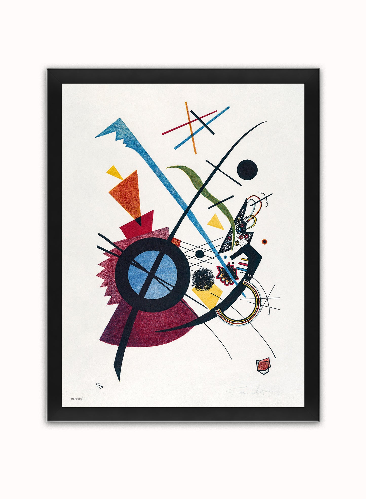 Violet(1923) by Wassily Kandinsky. Print – Wassily Kandinsky. Vintage Art Wall Art 30x40cm Black Frame