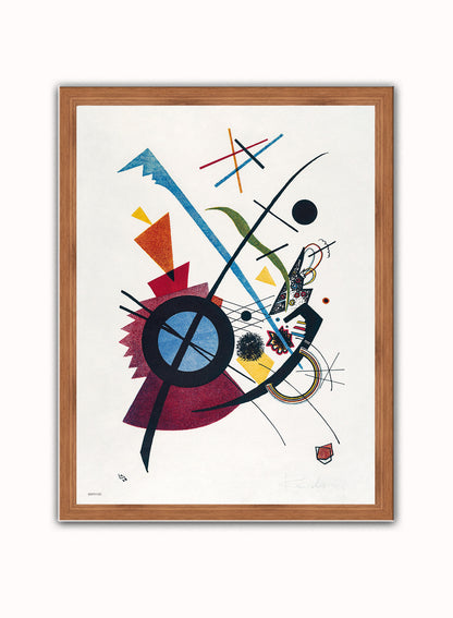 Violet(1923) by Wassily Kandinsky. Print – Wassily Kandinsky. Vintage Art Wall Art 30x40cm Dark Wood