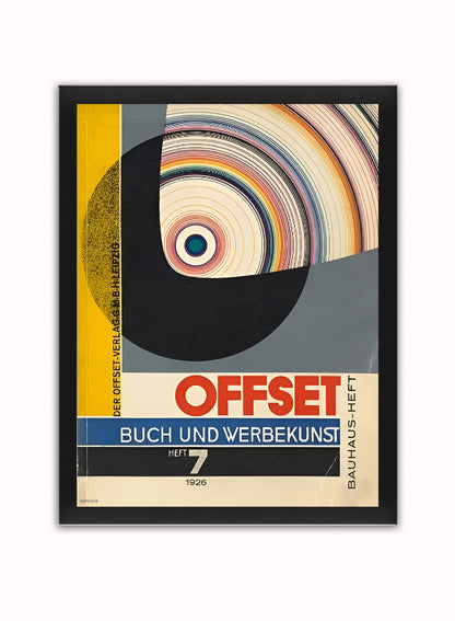 Bauhaus Magazine Cover By Joost Schmidt 1926 Vintage Poster Print – Joost Schmidt Bauhaus Wall Art 30x40cm Black Frame