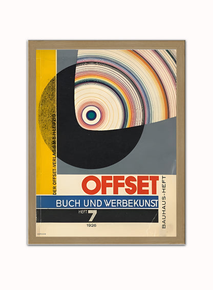 Bauhaus Magazine Cover By Joost Schmidt 1926 Vintage Poster Print – Joost Schmidt Bauhaus Wall Art 30x40cm Light Wood
