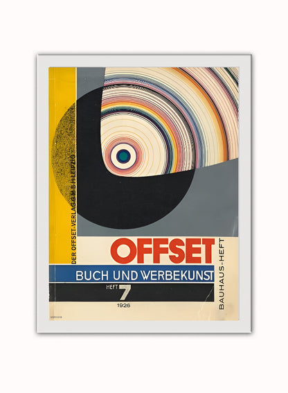 Bauhaus Magazine Cover By Joost Schmidt 1926 Vintage Poster Print – Joost Schmidt Bauhaus Wall Art 30x40cm White Frame