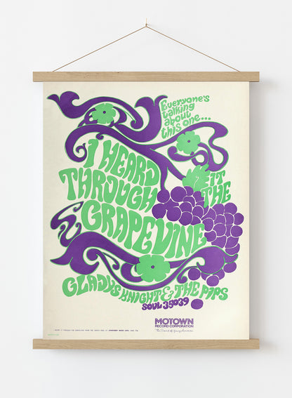 Gladys Knight & the Pips "I Heard It Through the Grapevine" Advertisement 1967 Poster Art Print 30x40m Vintage Poster Wall Art Print Hanger