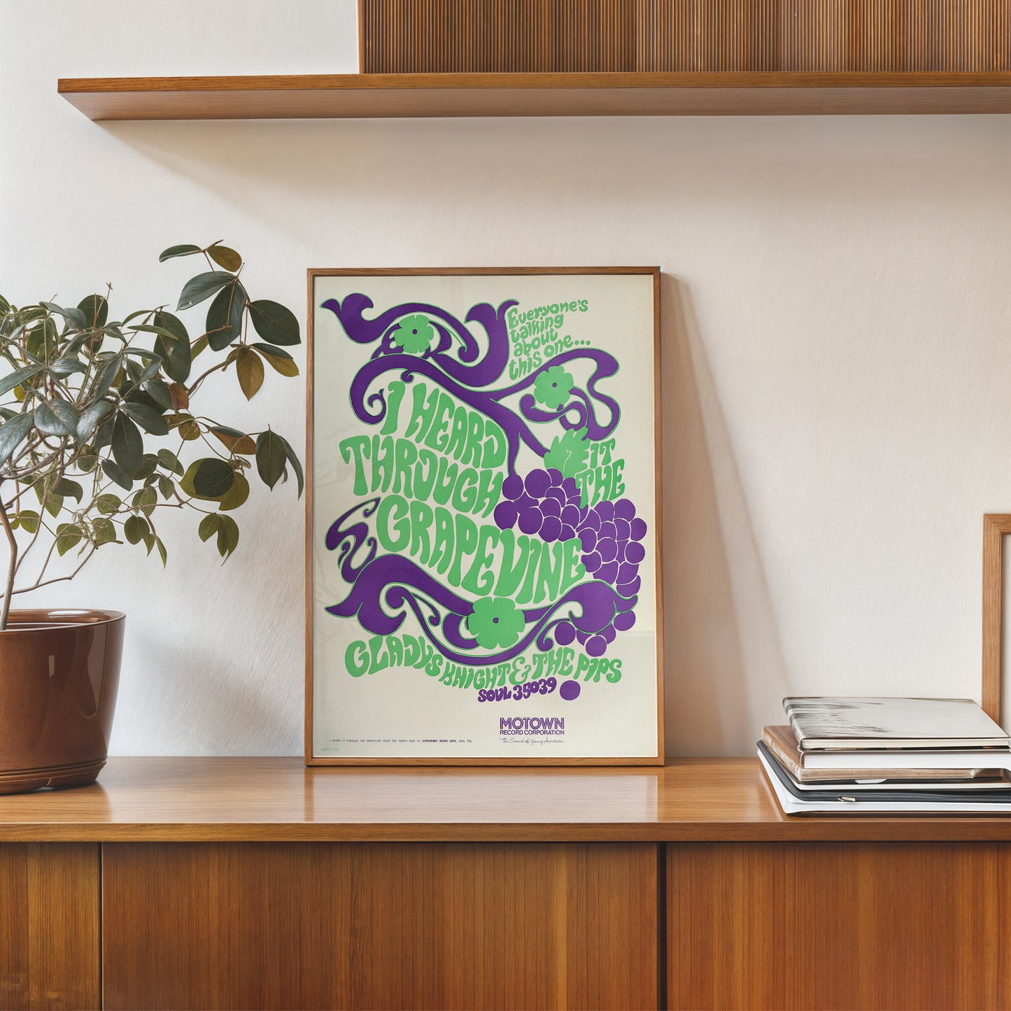 Gladys Knight & the Pips "I Heard It Through the Grapevine" Advertisement 1967 Poster Art Print 30x40m